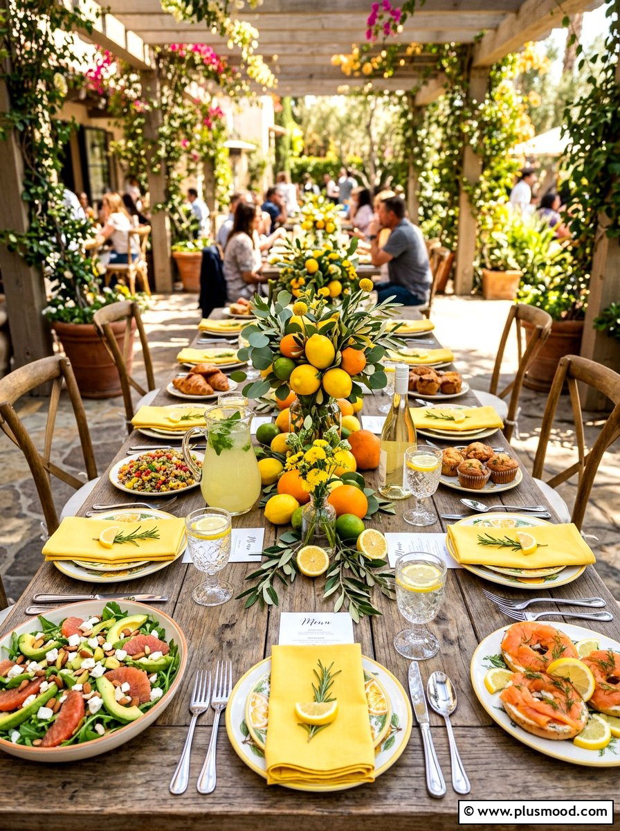 Citrus theme brunch - 25 summer brunch party ideas for summer