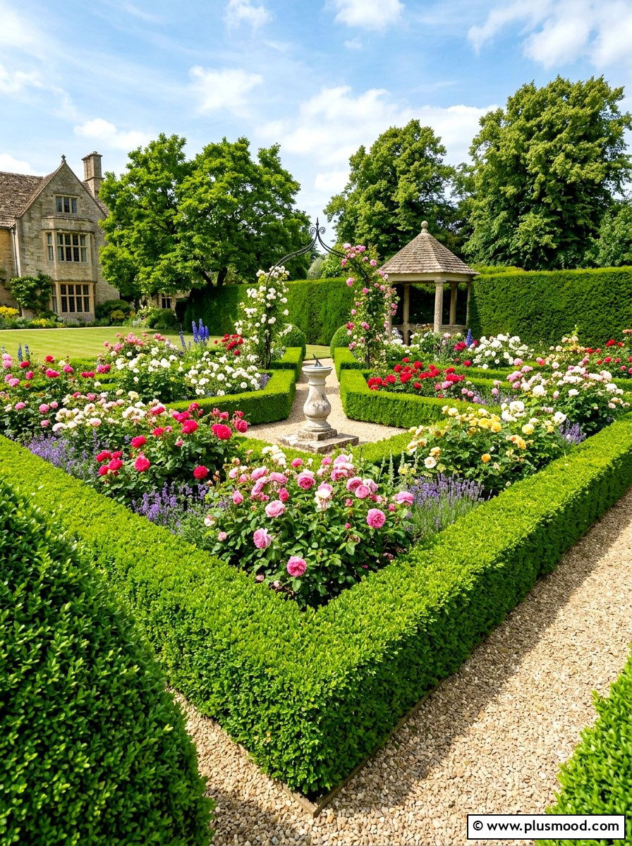 Classic English Boxwood Border - 25 summer garden border ideas