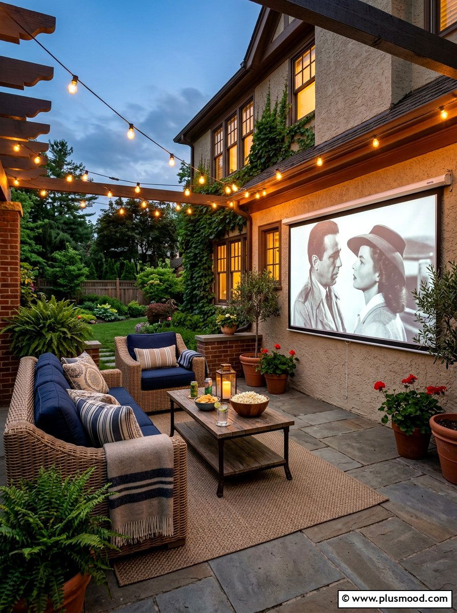 Classic Patio Theater - 25 summer backyard movie night ideas