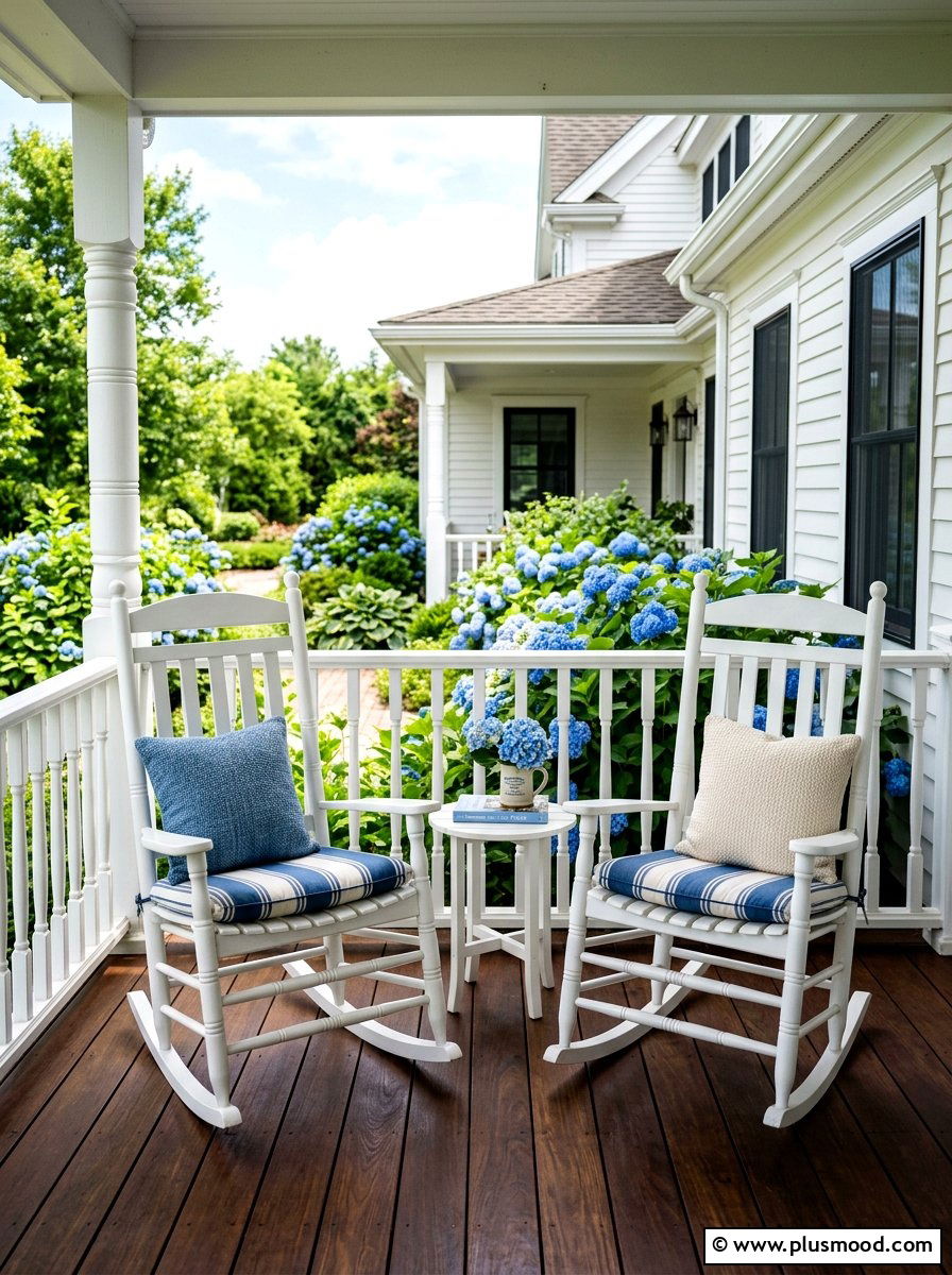 Classic White Rocking Chair - 25 summer front porch seating ideas