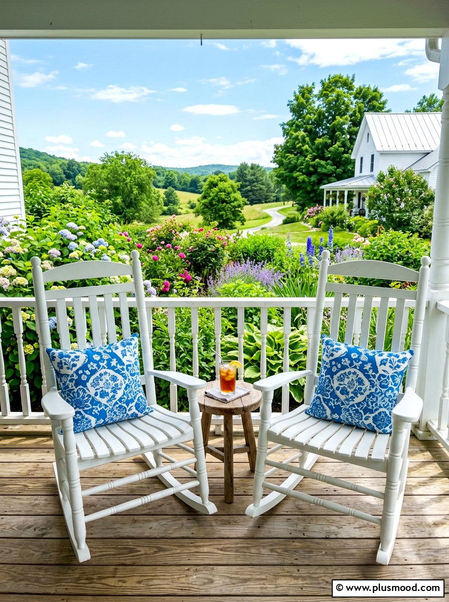 Classic Wood Rocking Chair - 25 summer front porch makeover ideas