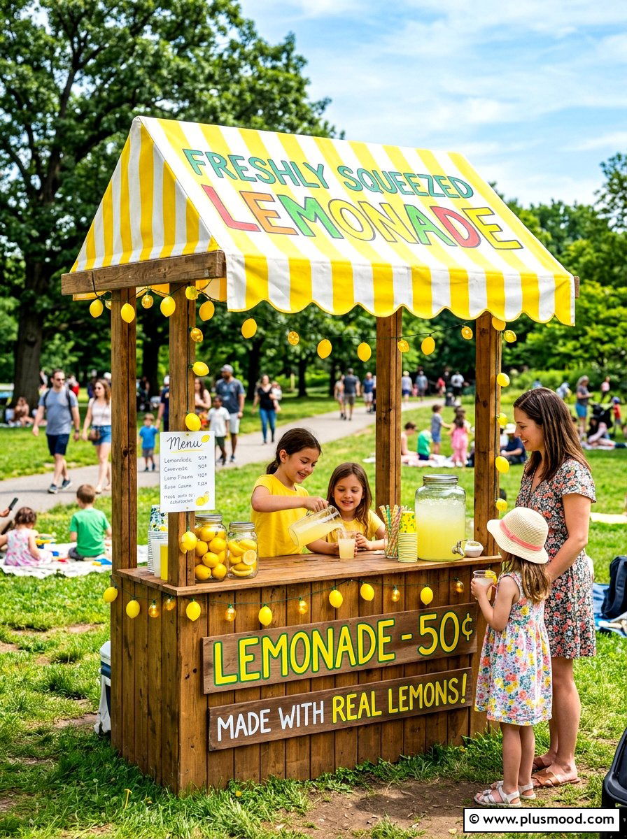 Classic Yellow Booth - 25 summer lemonade bar ideas