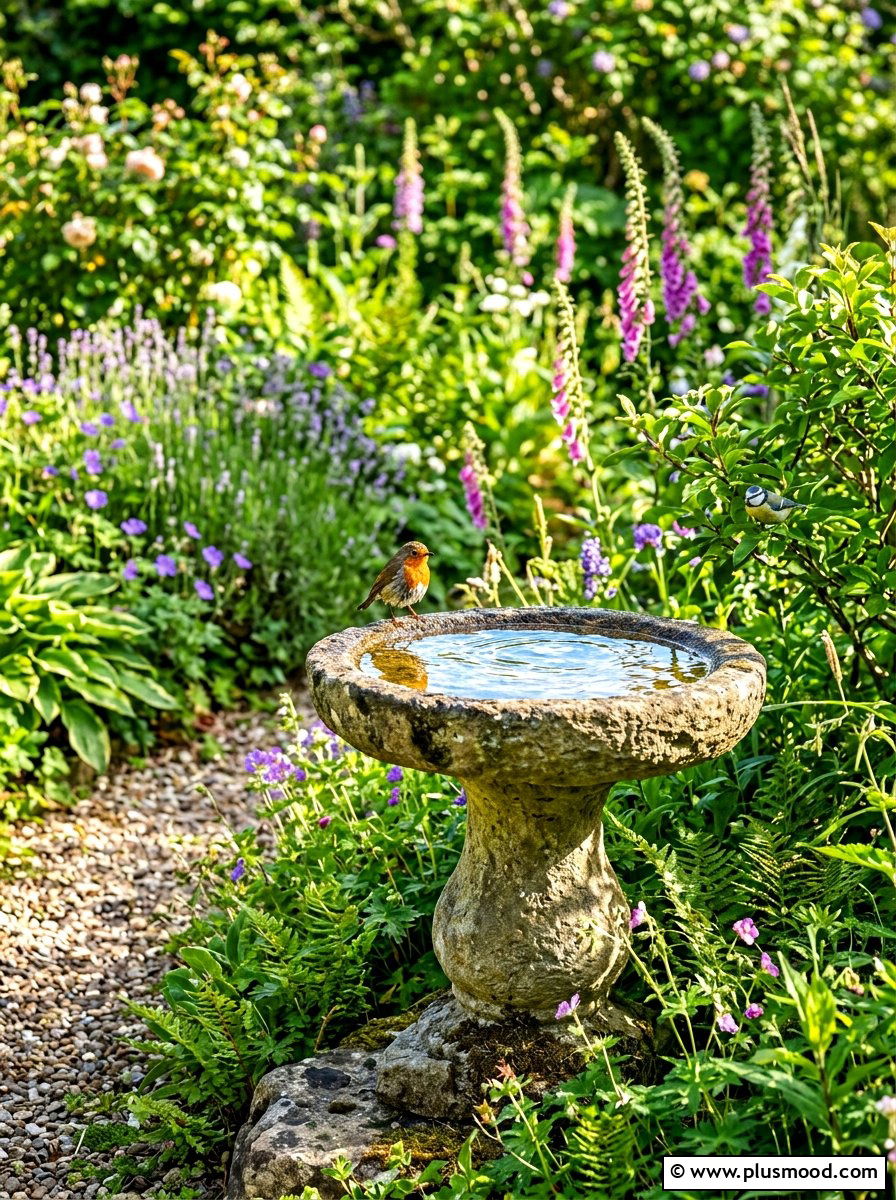 Cleaning Garden Bird Baths - 25 August garden ideas