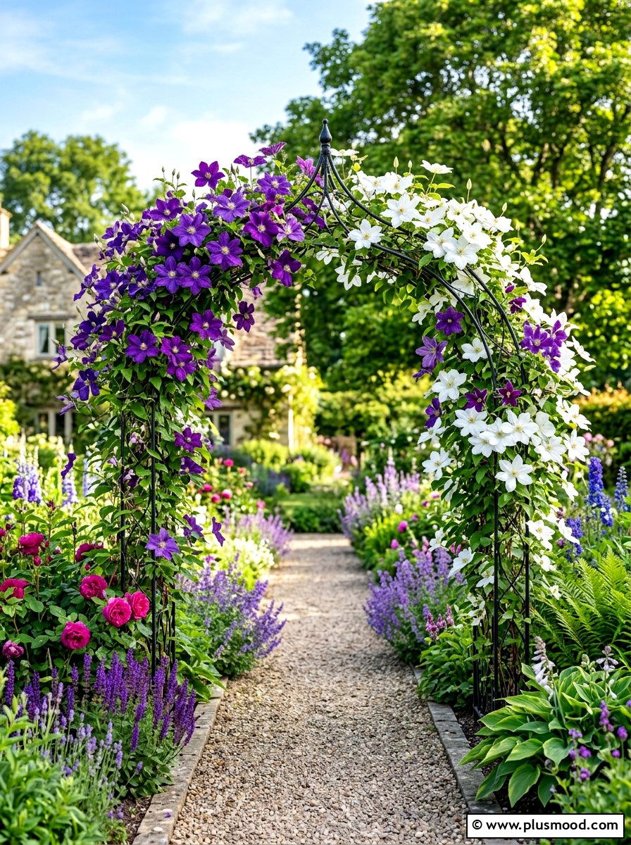 Clematis Garden Arch - 25 summer garden arch ideas