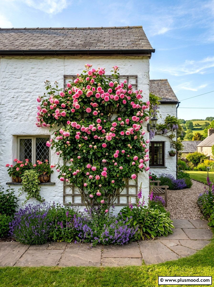 Climbing Rose Trellis - 25 summer cottage landscaping ideas