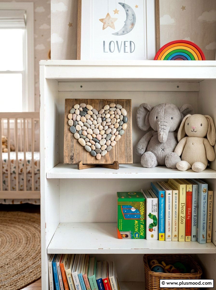 Clustered Heart Stone Art - 25 painted rock ideas with hearts