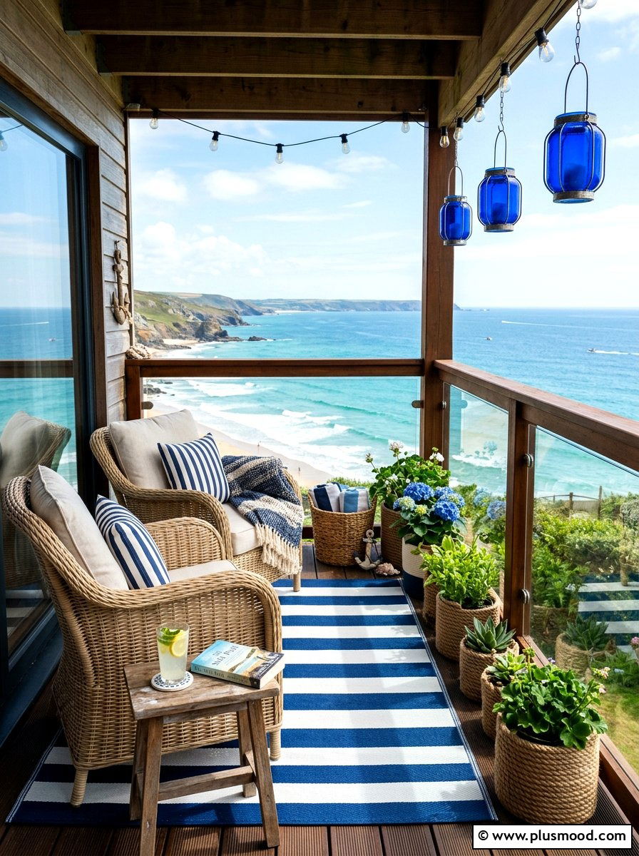 Coastal Balcony Decor - 25 summer balcony refresh ideas