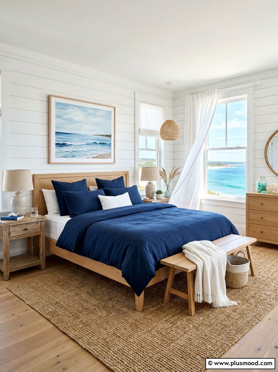 Coastal Blue Bedroom - 25 summer cottage bedroom ideas