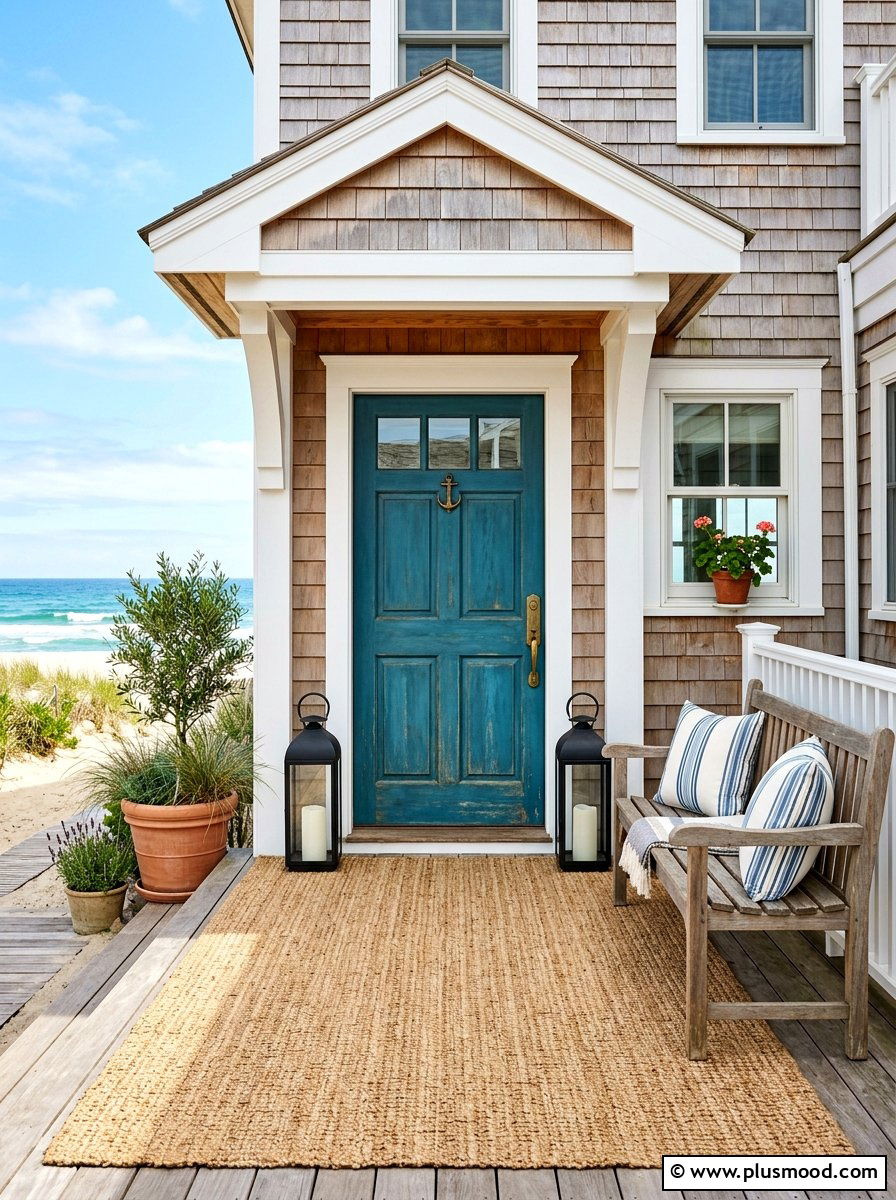 Coastal Blue Door Paint - 25 summer blue front door ideas