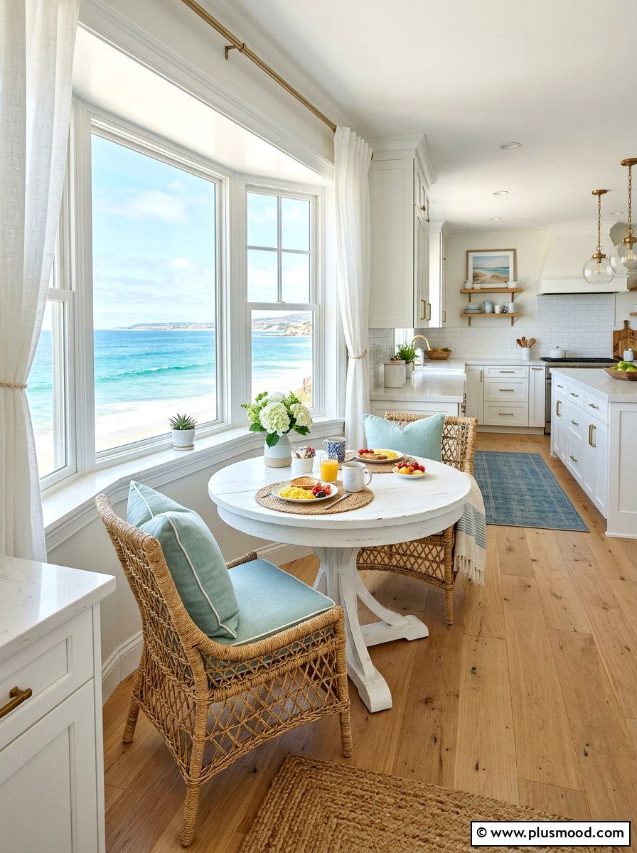 Coastal Breakfast Nook - 25 summer breakfast nook decor ideas