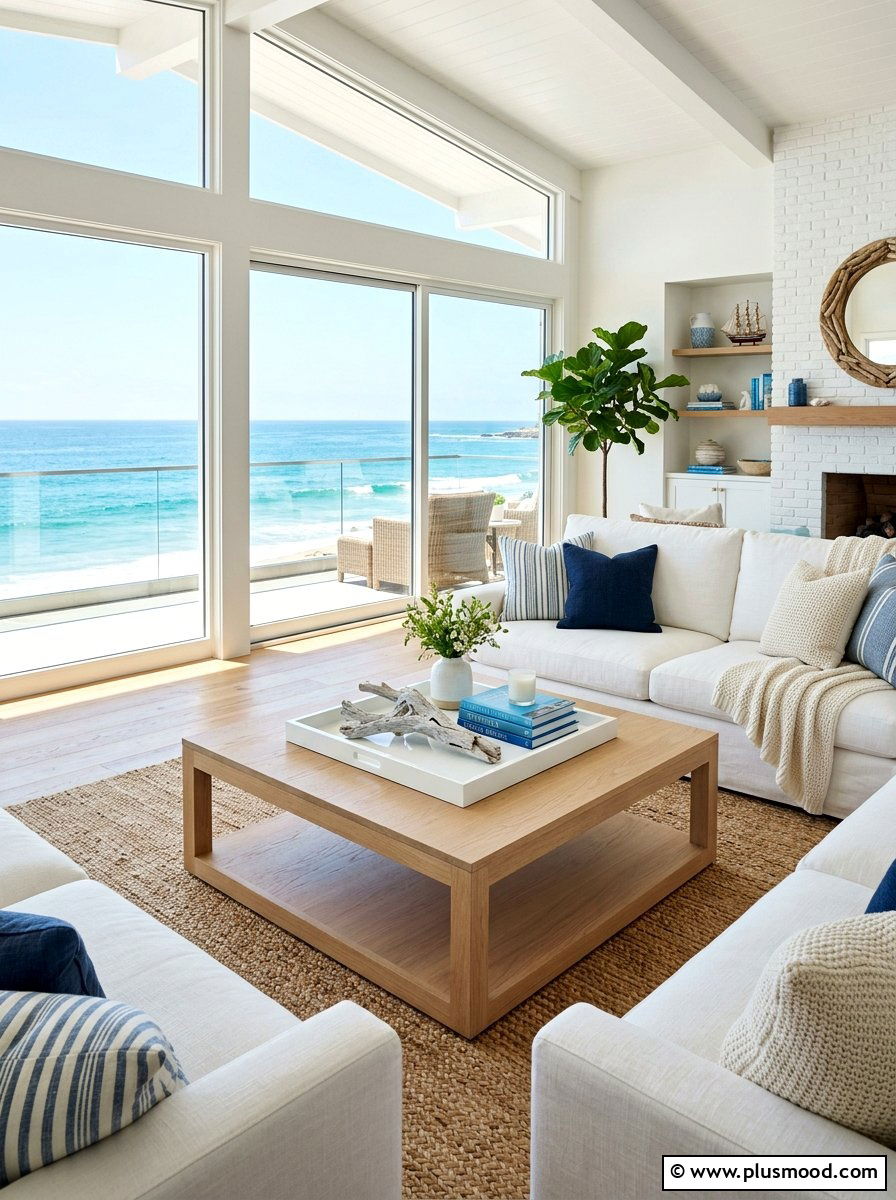 Coastal Coffee Table - 25 summer coffee table styling ideas for living room