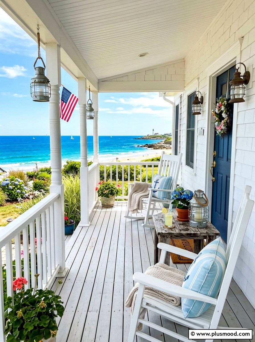 Coastal Cottage Porch - 25 late summer home decor ideas