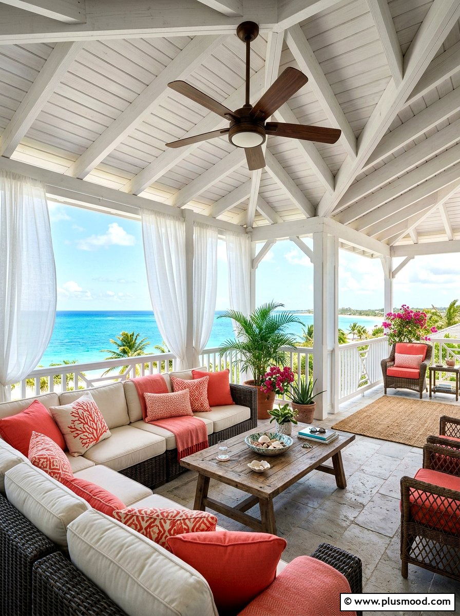 Coastal Covered Terrace - 25 summer coastal outdoor entertaining ideas