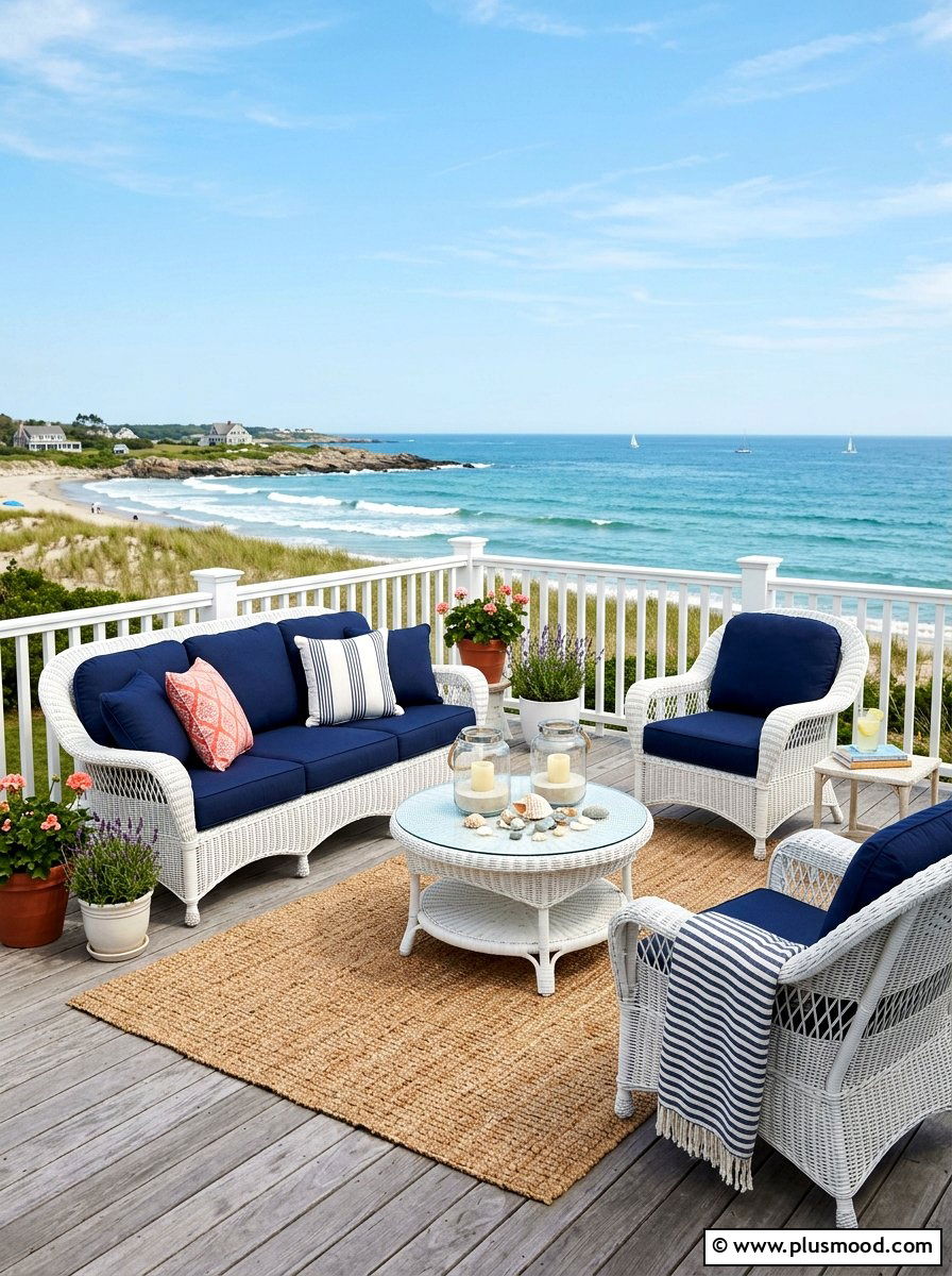 Coastal Deck Decor - 25 summer small deck ideas for summer