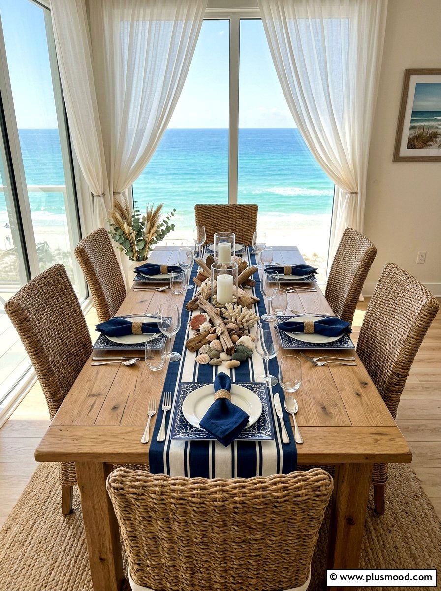 Coastal Dining Table Setup - 25 summer dining table ideas for summer