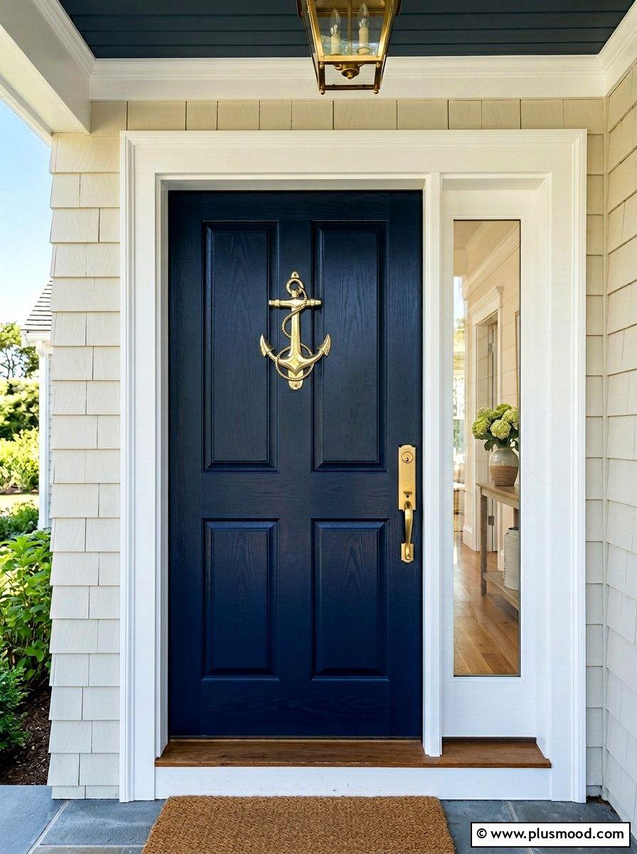 Coastal Door Knocker - 25 summer coastal curb appeal ideas