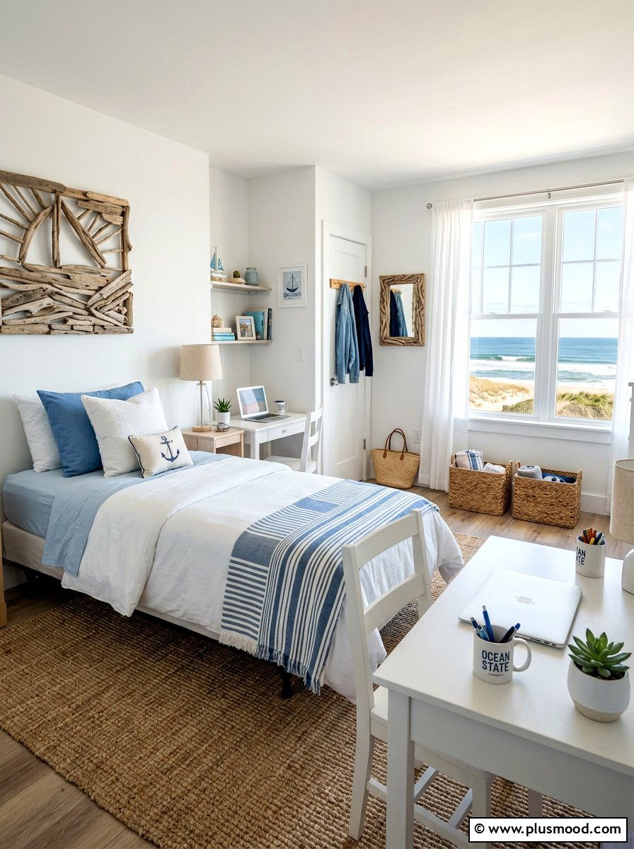 Coastal Dorm Aesthetic - 25 summer dorm room ideas