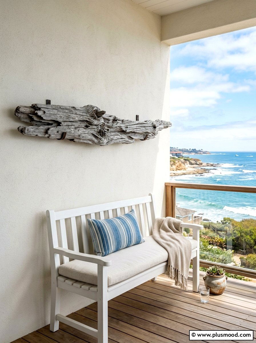 Coastal Driftwood Decor - 25 summer balcony wall decor ideas