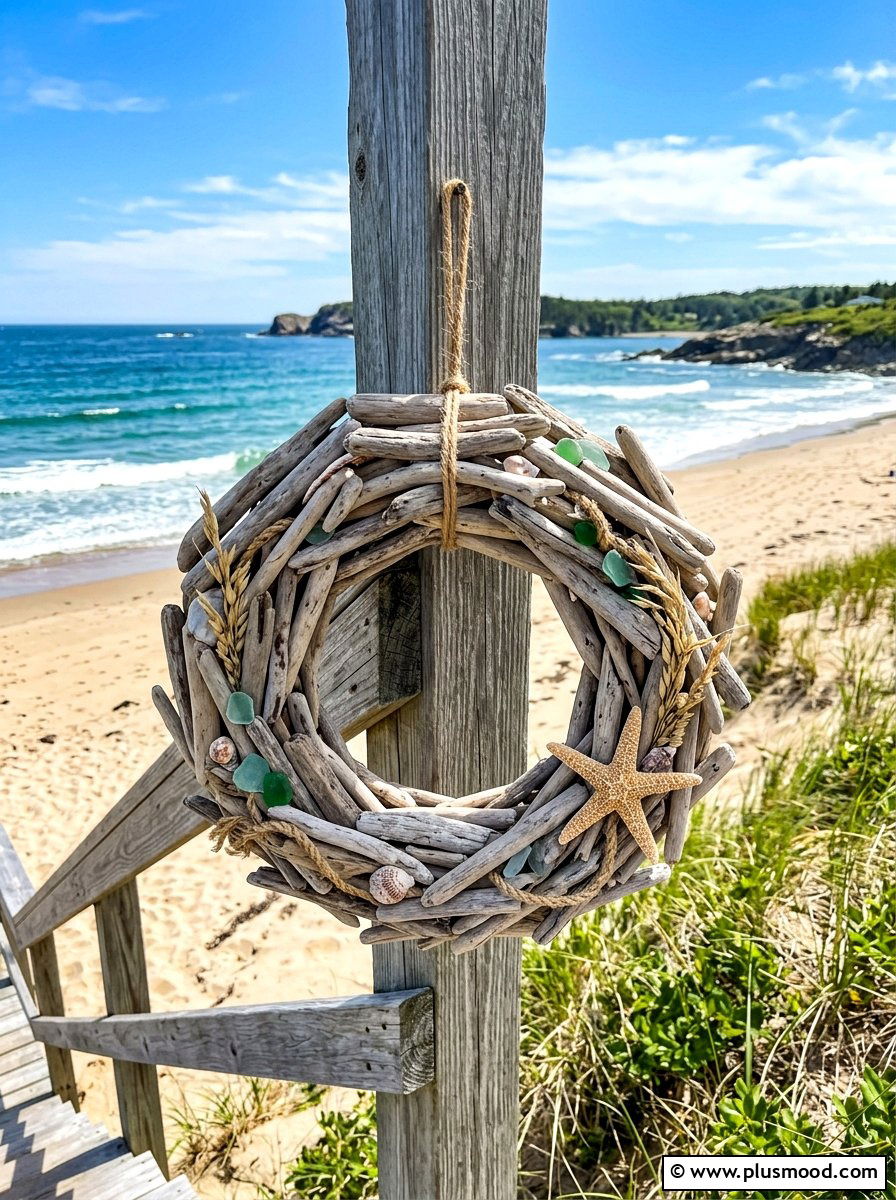 Coastal Driftwood Wreath - 25 summer wreath ideas for front door
