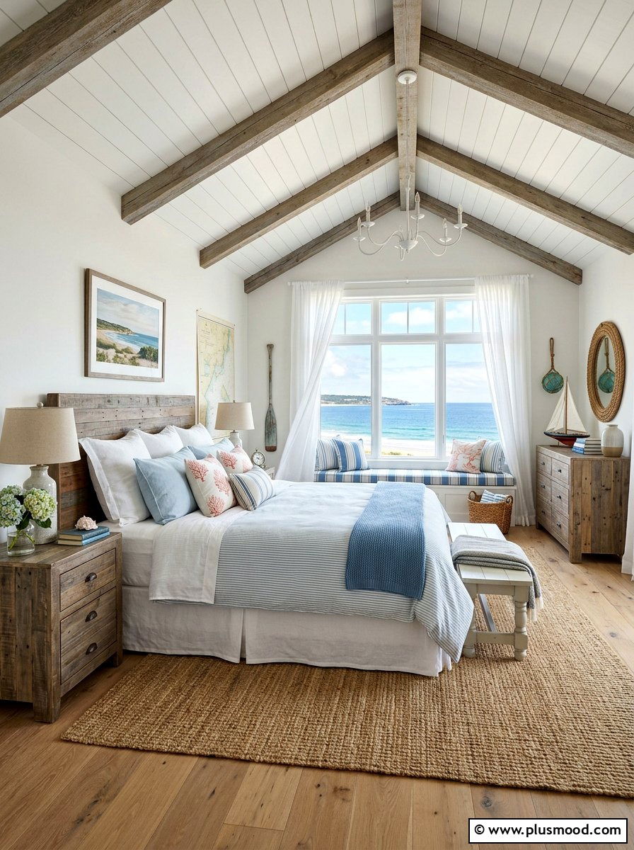 Coastal Farmhouse Bedroom - 25 farmhouse summer bedroom ideas