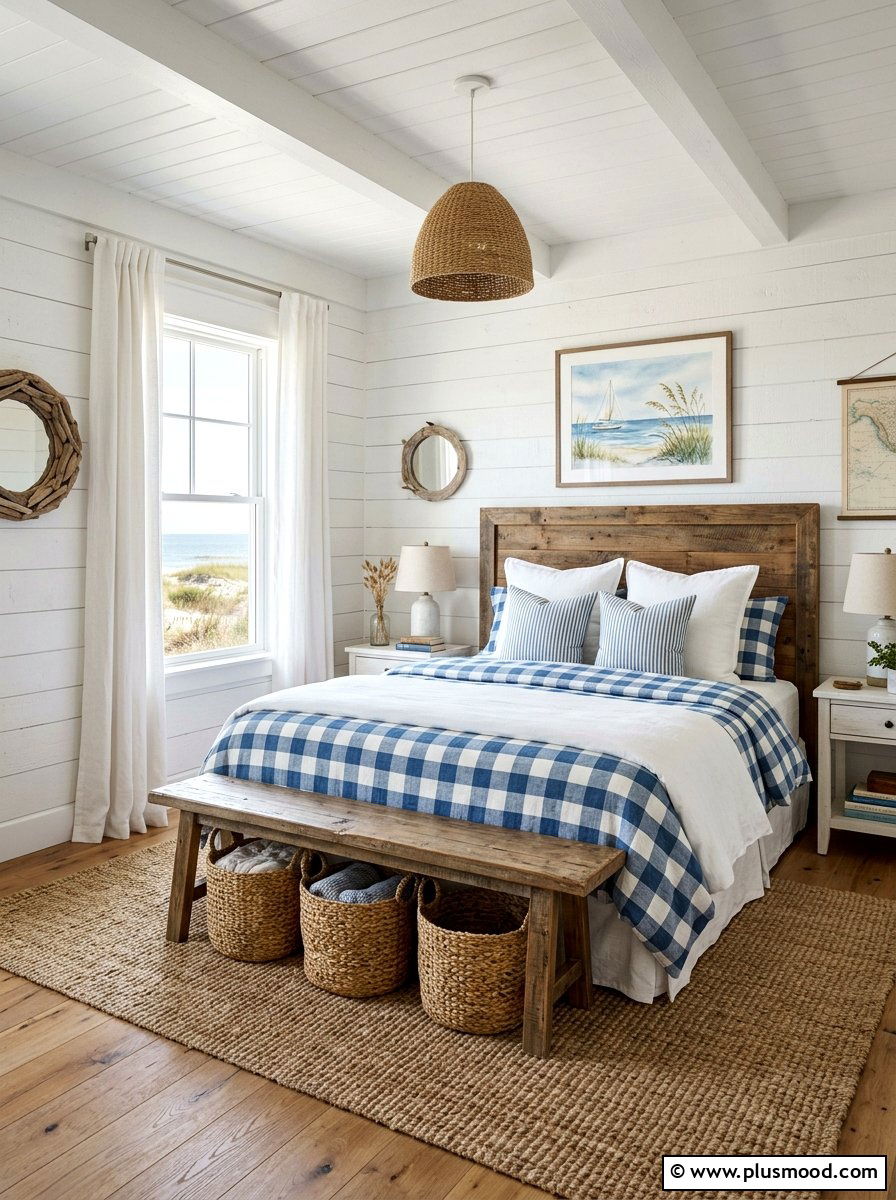 Coastal Farmhouse Bedroom - 25 small summer bedroom ideas