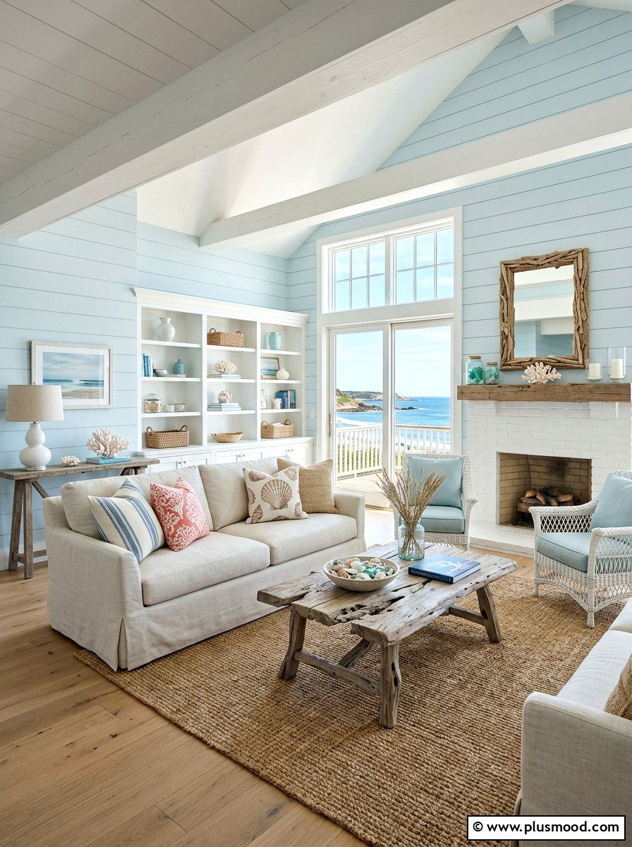 Coastal Farmhouse Decor - 25 farmhouse summer living room ideas