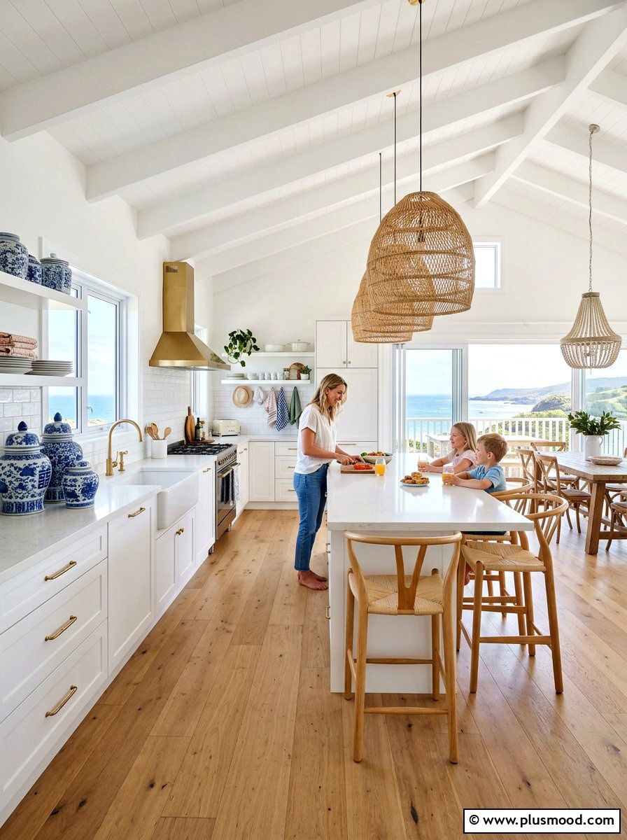 Coastal Farmhouse Kitchen - 25 light and airy summer decor ideas