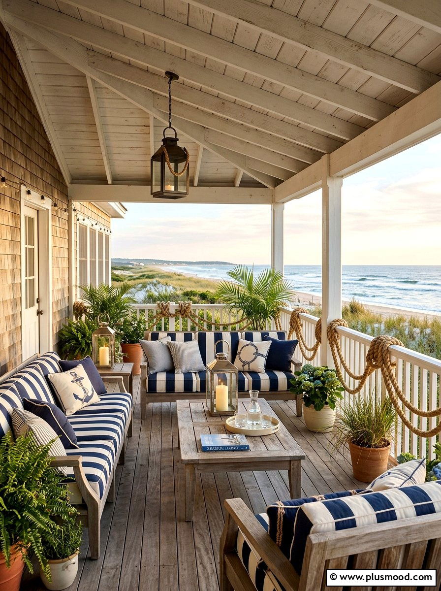 Coastal Front Porch - 25 trending summer porch ideas