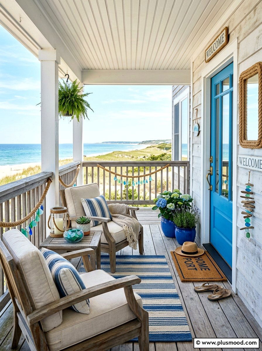 Coastal Front Porch Decor - 25 summer small front porch ideas