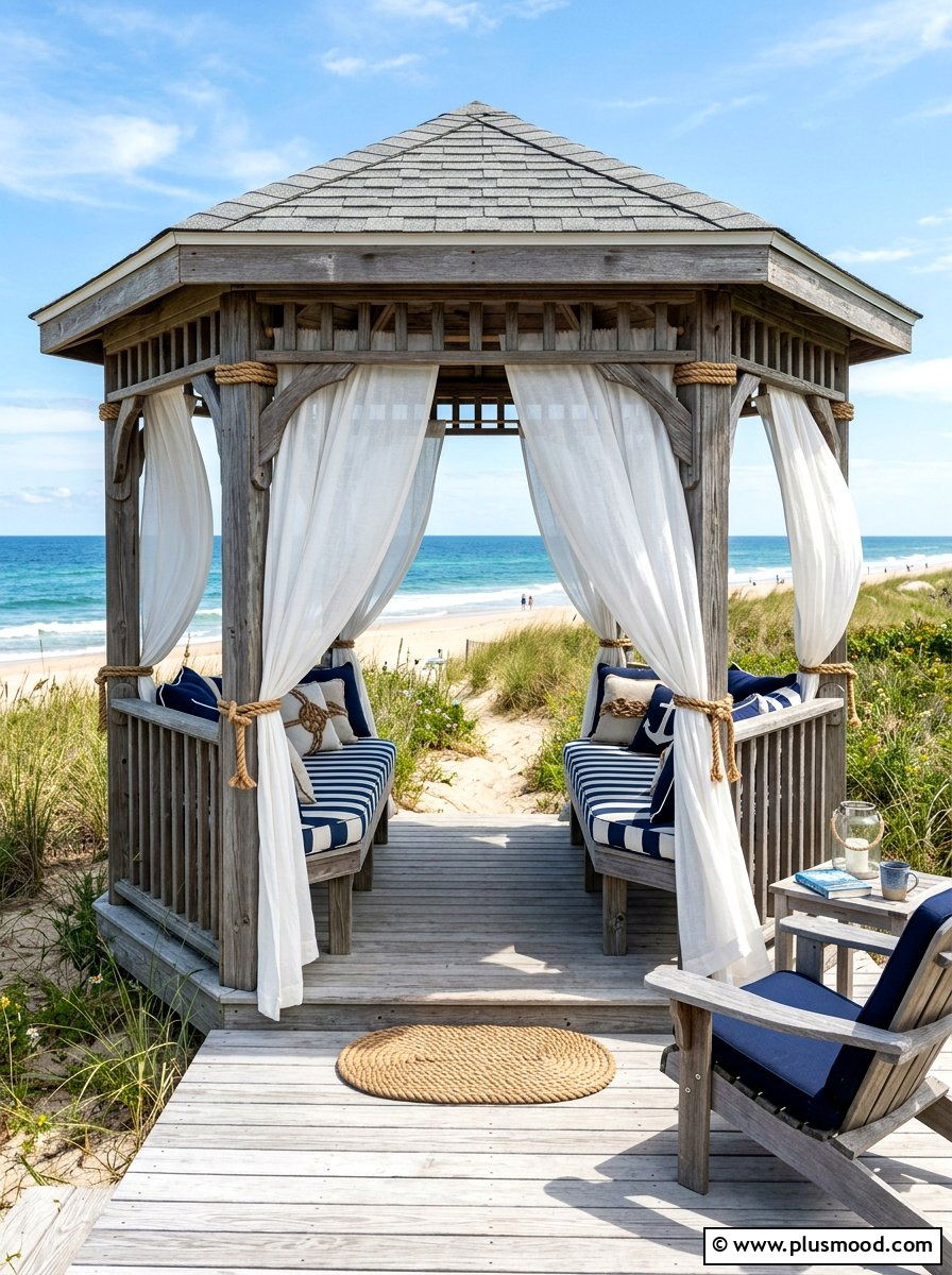 Coastal Gazebo - 25 summer backyard gazebo ideas