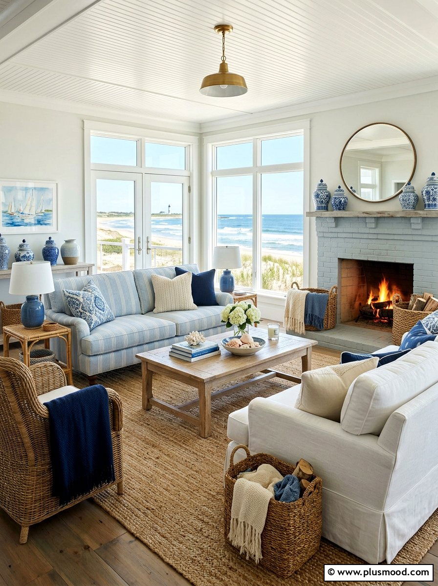 Coastal Grandmother Living Room - 25 bright summer living room ideas