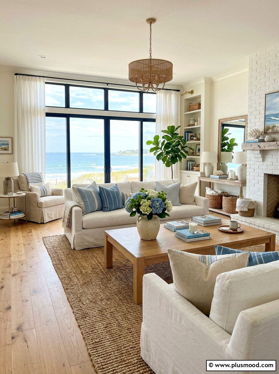 Coastal Grandmother Living Room - 25 summer living room makeover ideas