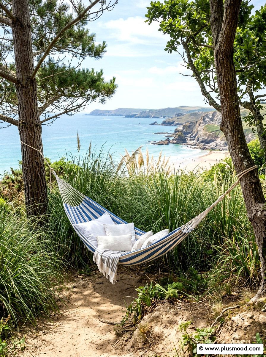 Coastal Hammock Nook - 25 summer coastal outdoor entertaining ideas