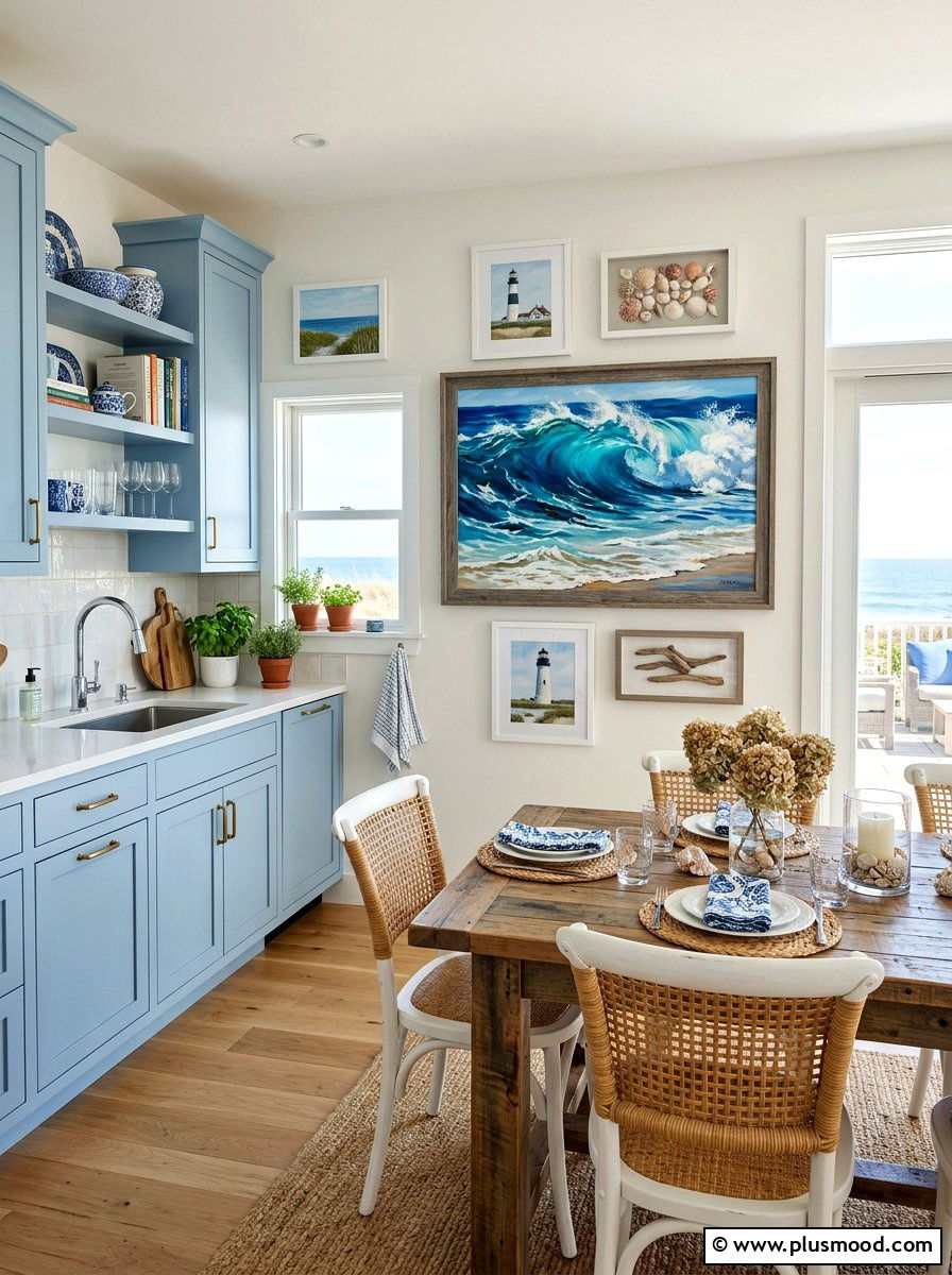 Coastal Inspired Kitchen Art - 25 summer coastal kitchen ideas