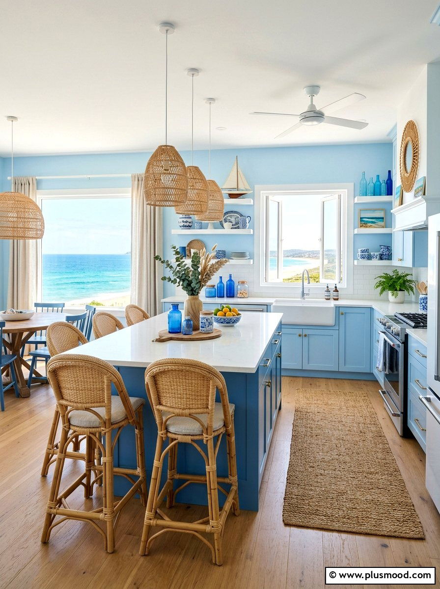 Coastal Kitchen Decor Blue - 25 summer blue kitchen decor ideas
