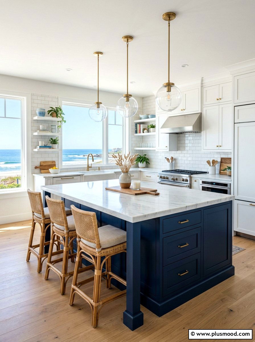 Coastal Kitchen Hub - 25 summer beach house decor ideas