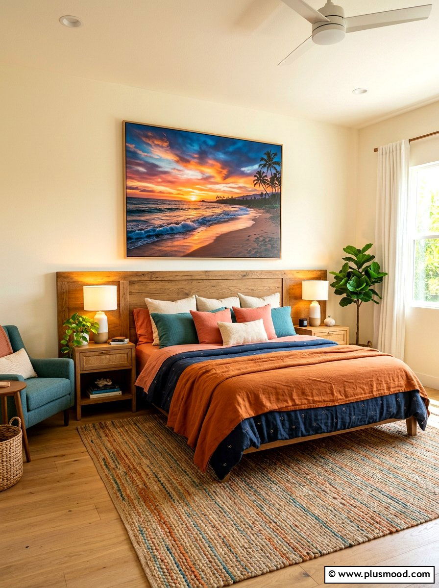 Coastal Landscape Art - 25 summer beachy bedroom ideas