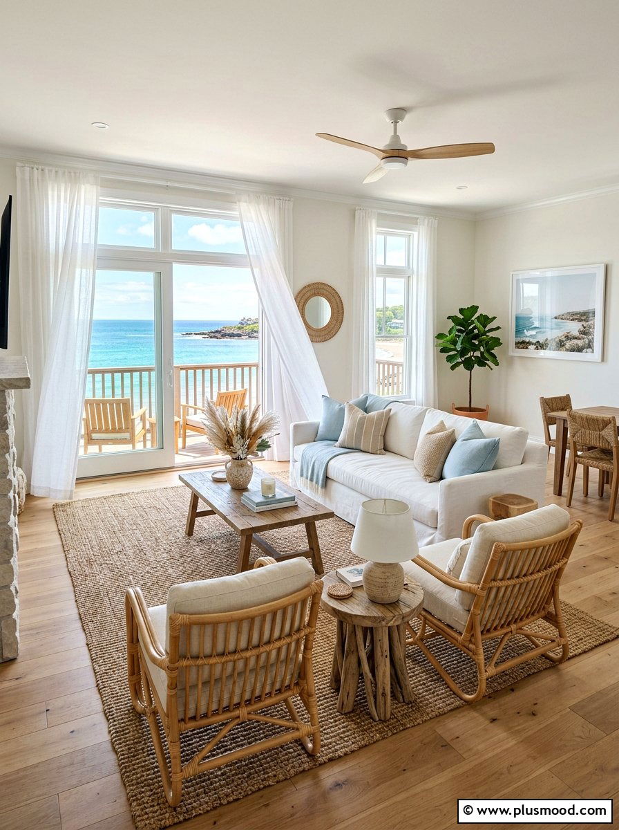 Coastal Living Room - 25 summer decor ideas for everyday living