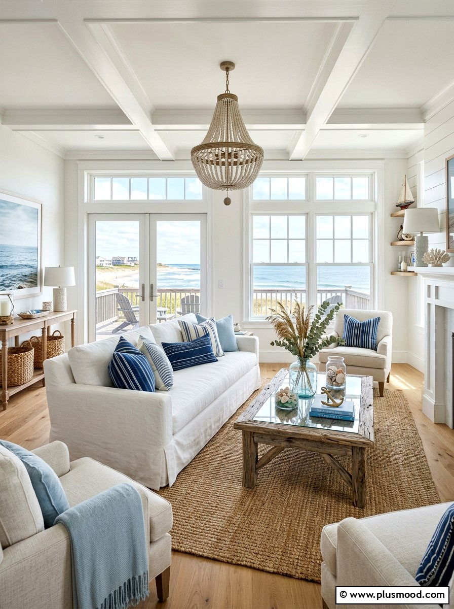 Coastal Living Room - 25 best summer home decor ideas