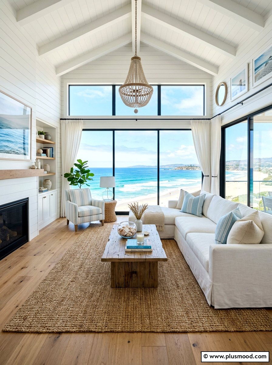 Coastal Living Room - 25 summer interior decor ideas