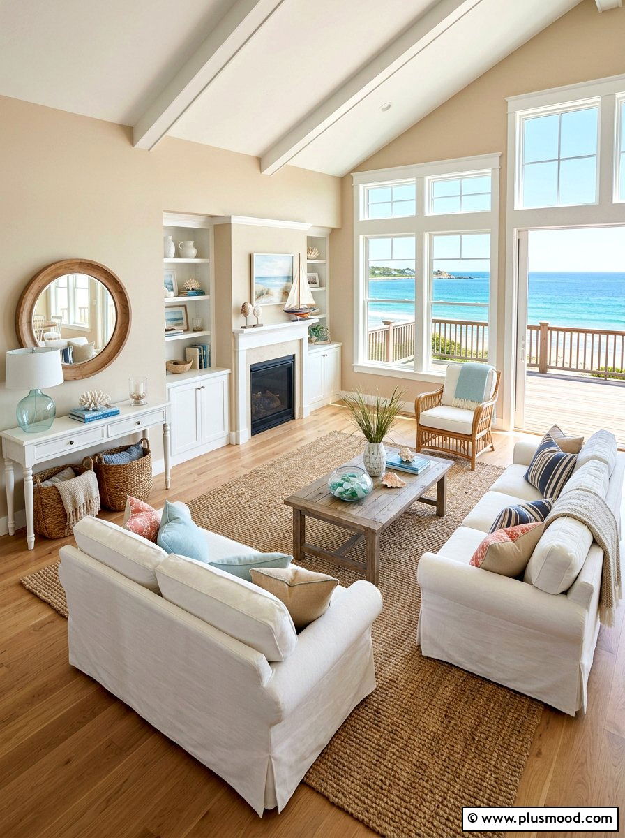 Coastal Living Room - 25 best summer living room ideas