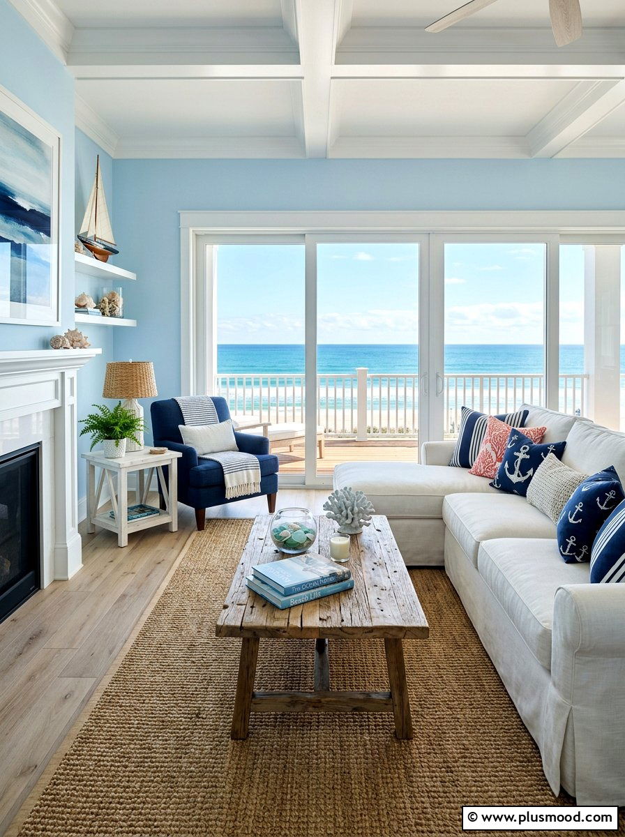 Coastal Living Room - 25 easy summer home ideas