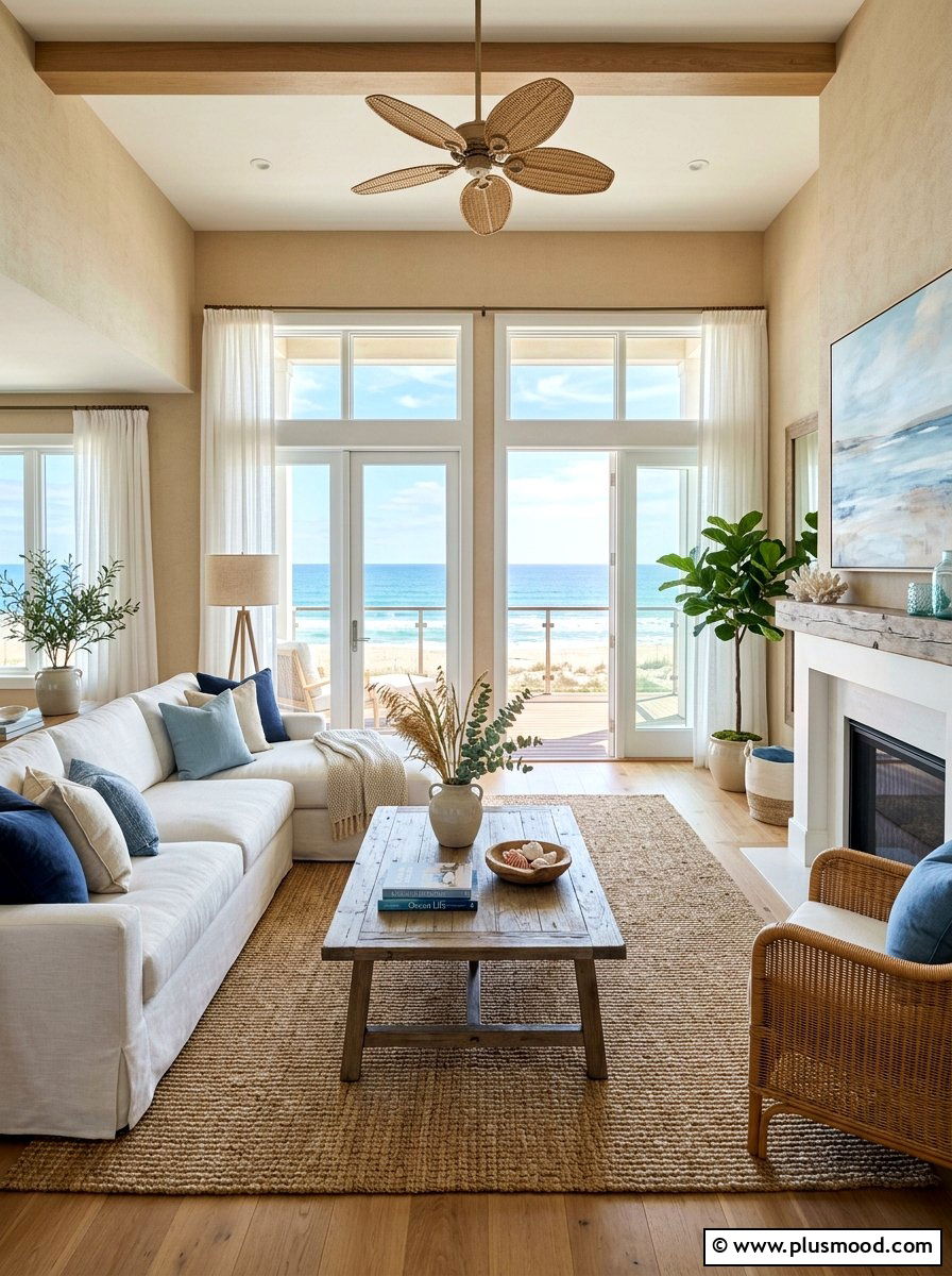 Coastal Living Room Decor - 25 summer refreshing living room ideas