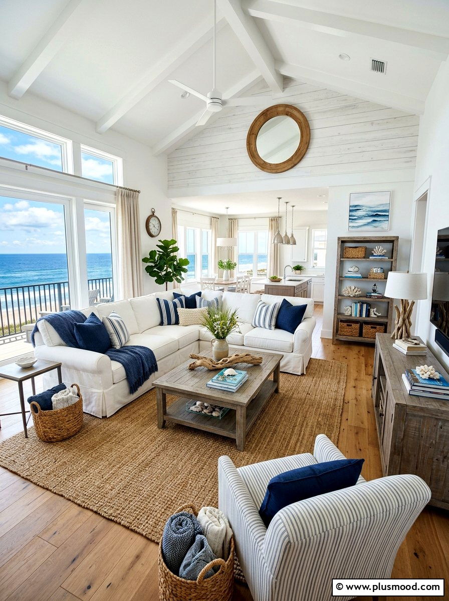 Coastal Living Room Style - 25 summer home refresh ideas