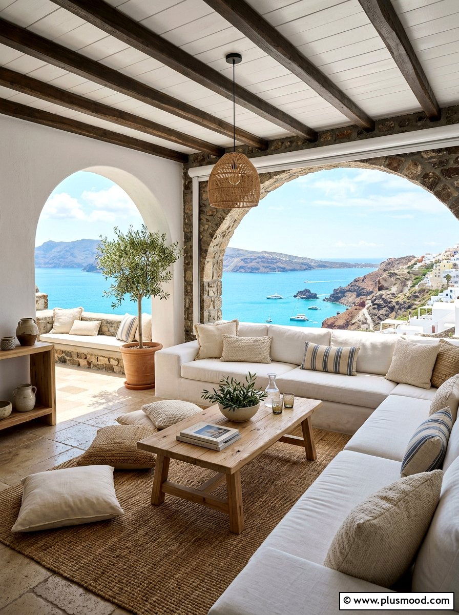 Coastal Mediterranean Lounge - 25 summer Mediterranean patio ideas