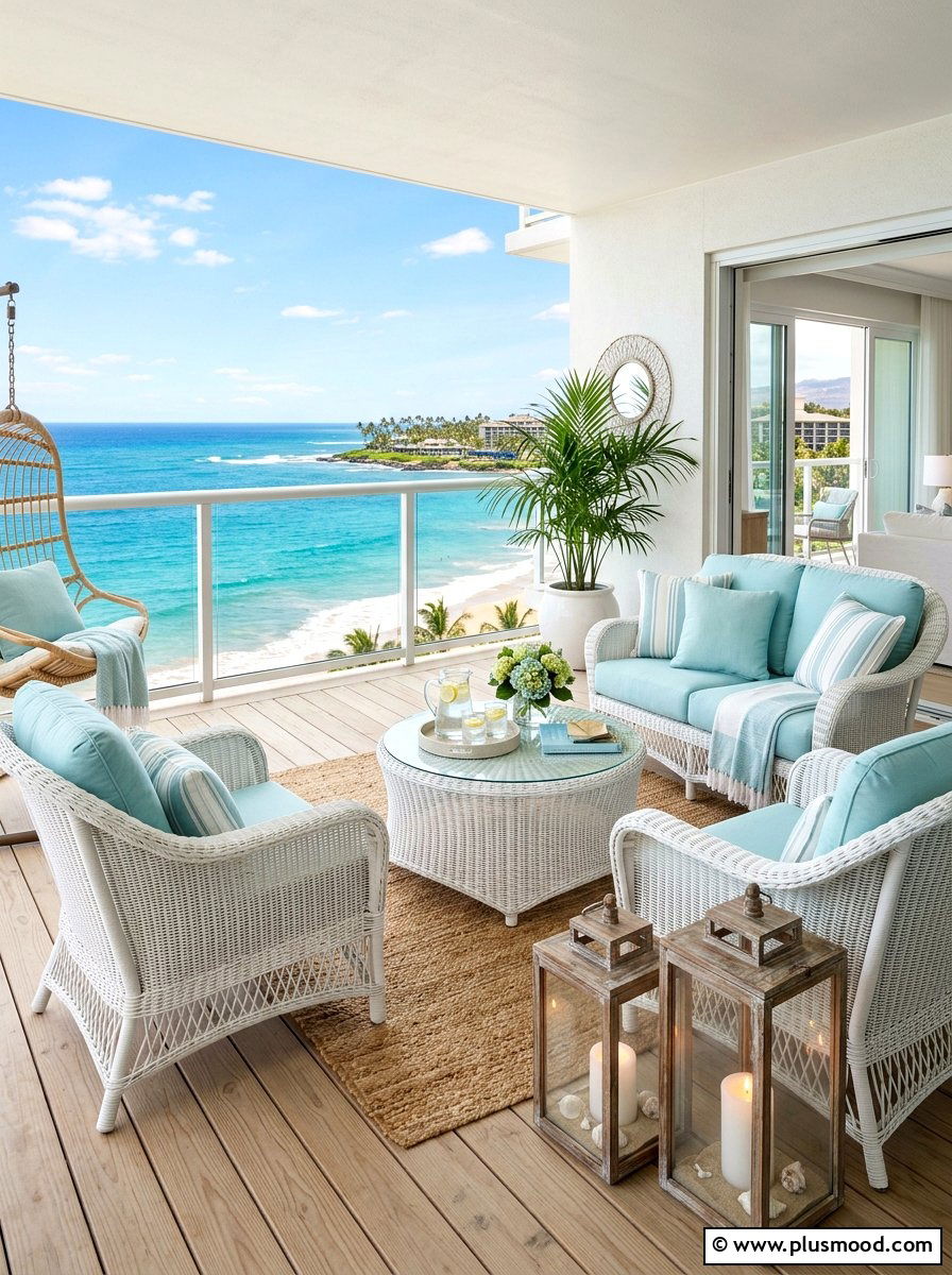 Coastal Modern Balcony - 25 summer modern balcony ideas