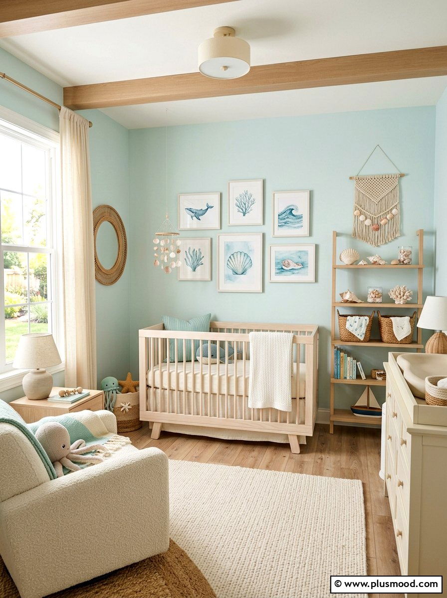 Coastal Nursery Decor - 25 summer seashell decor ideas