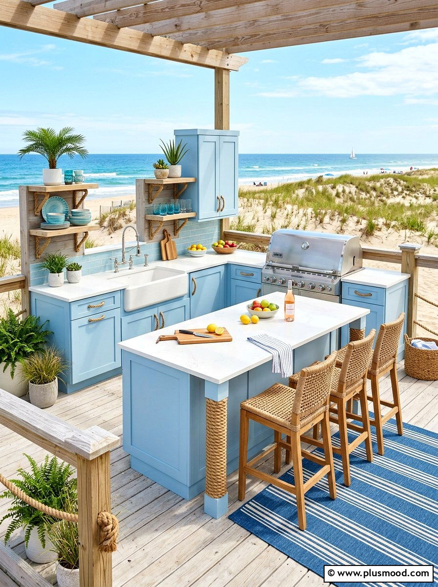 Coastal Outdoor Kitchen - 25 summer kitchen ideas
