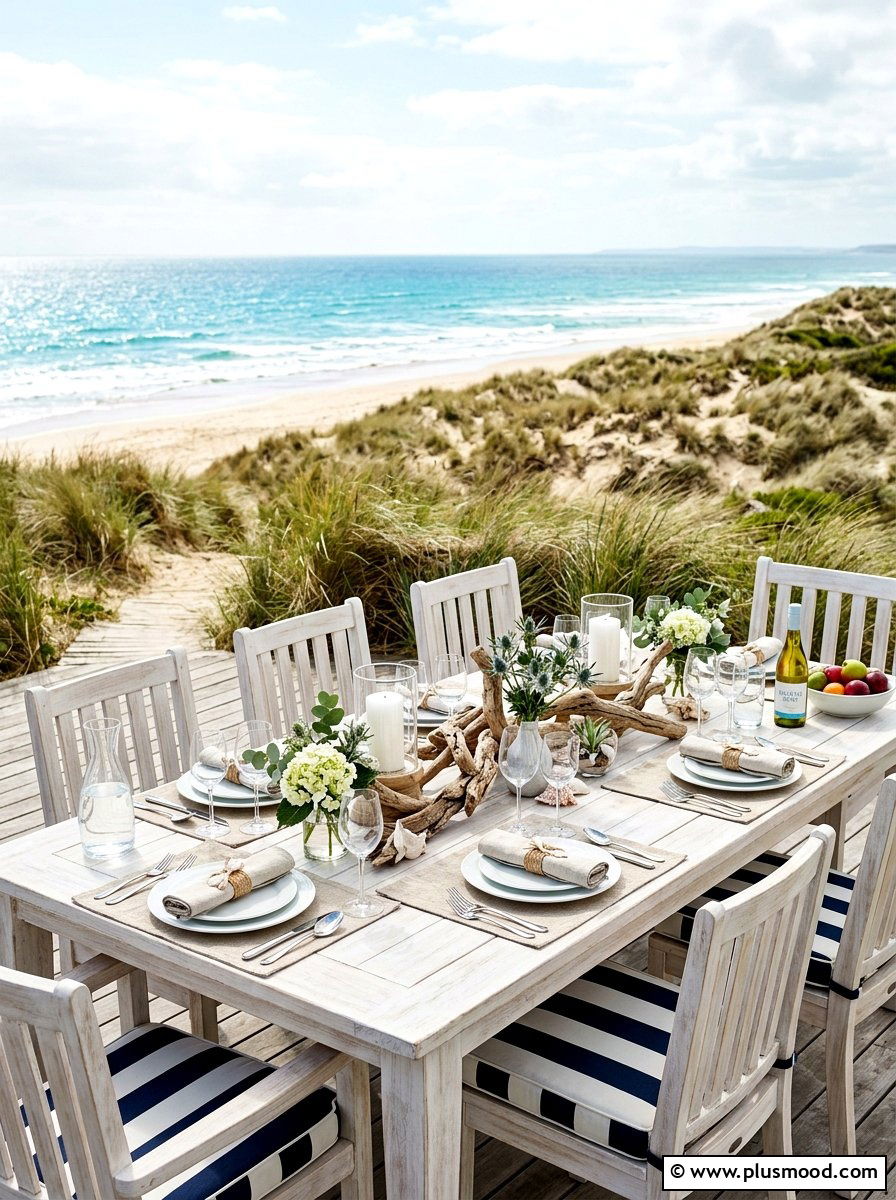 Coastal Outdoor Table - 25 late summer outdoor dining ideas
