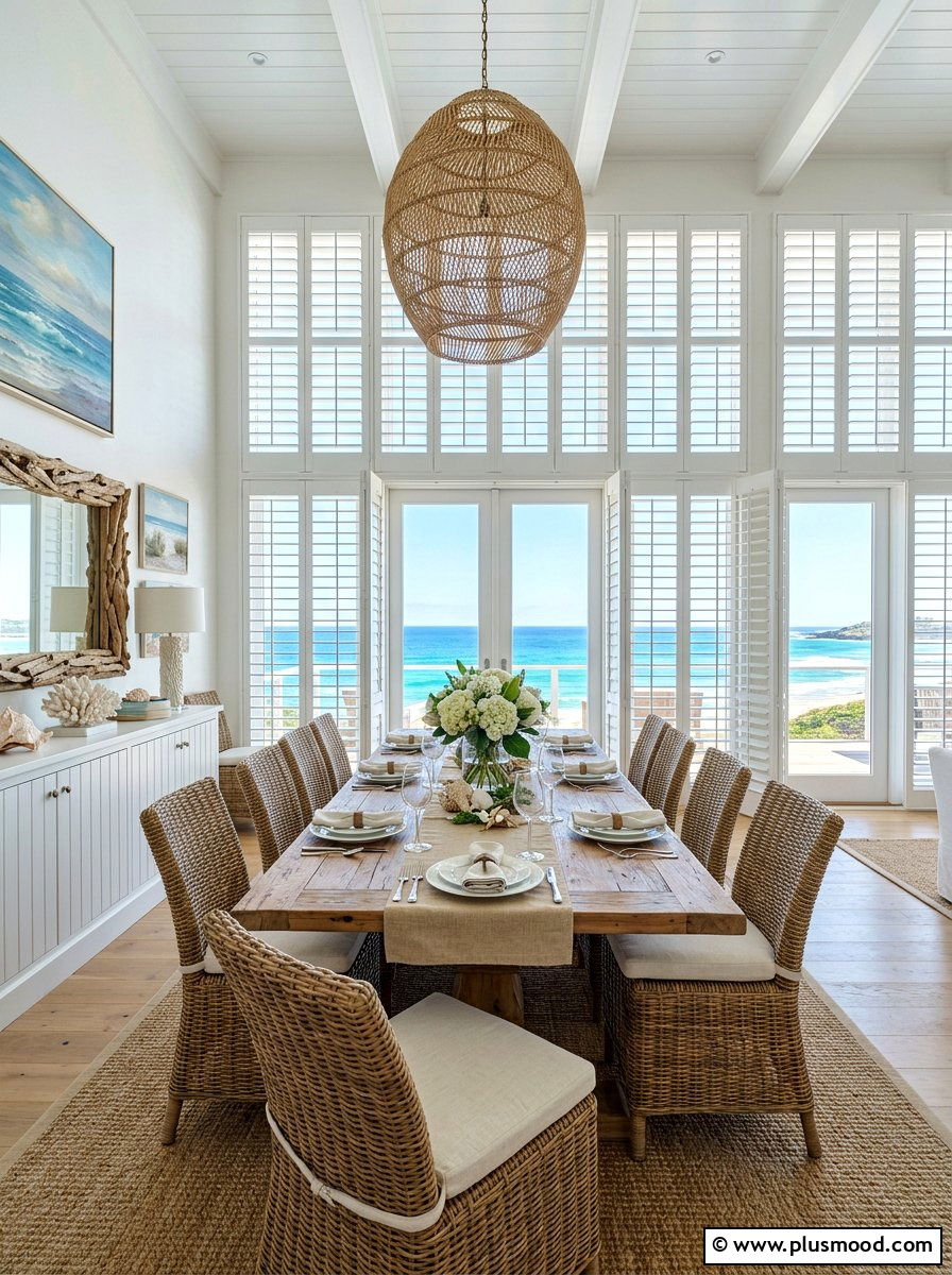 Coastal Plantation Shutters - 25 summer breezy window treatment ideas